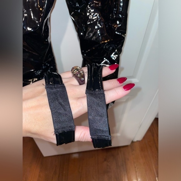 Amina Muaddi x Wolfrod Latex Stirrup Leggings 🖤 sz 6 NWOT - Picture 15 of 16